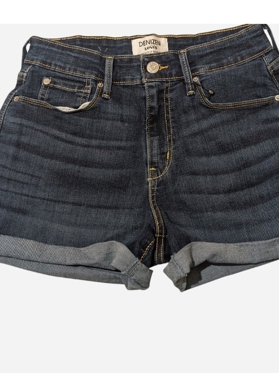 Denizen from Levi's Pants - Pre-owned Denizen from Levi's Dark Blue Rolled Cuff Jean Shorts